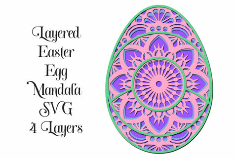 Easter Egg Layered 3D SVG SVG Digital Honeybee 