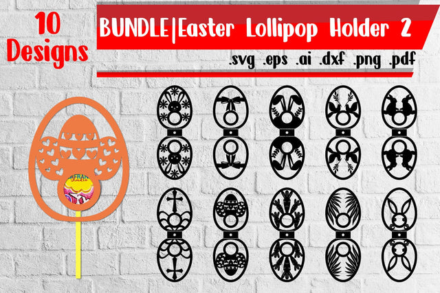 Easter Egg Lollipop Holders 2 - svg dxf eps ai png pdf SVG zafrans studio 