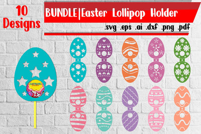 Easter Egg Lollipop Holders - svg dxf eps ai png pdf SVG zafrans studio 