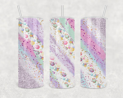 Easter Egg Milky Way Glitter 20 oz Skinny Tumbler Design Sublimation Serendipity and Art 