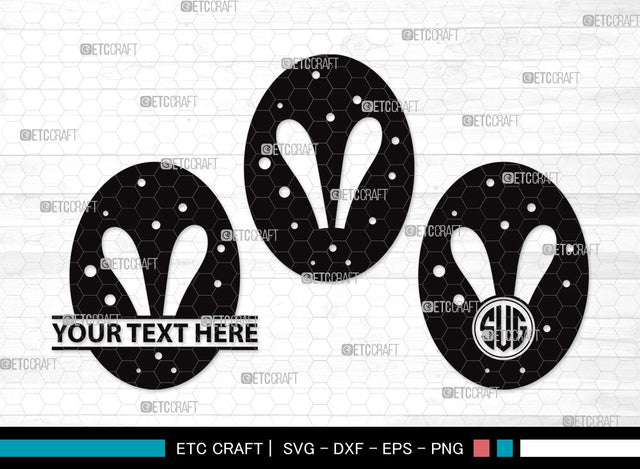 Easter Egg Monogram SVG | Easter Eggs Svg | Easter Svg | Egg Hunt Svg | Easter Egg Clipart SVG ETC Craft 