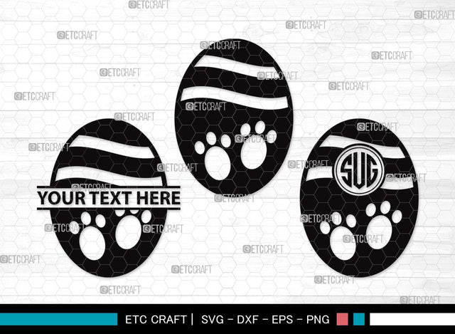 Easter Egg Monogram SVG | Easter Eggs Svg | Easter Svg | Egg Hunt Svg | Easter Egg Clipart SVG ETC Craft 