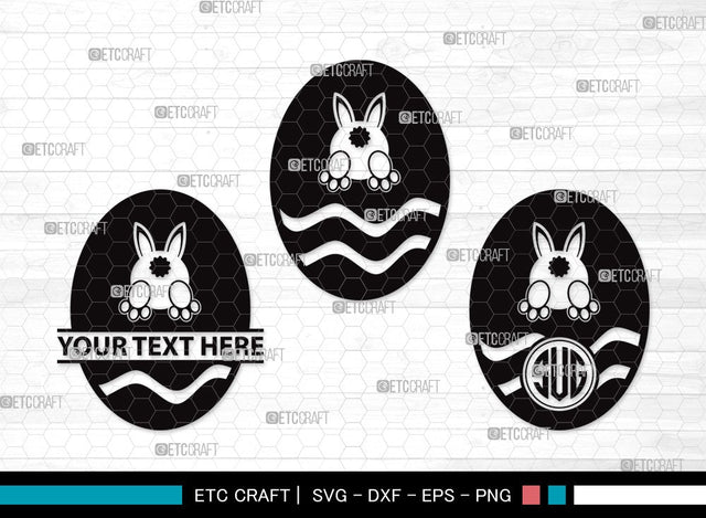 Easter Egg Monogram SVG | Easter Eggs Svg | Easter Svg | Egg Hunt Svg | Easter Egg Clipart SVG ETC Craft 