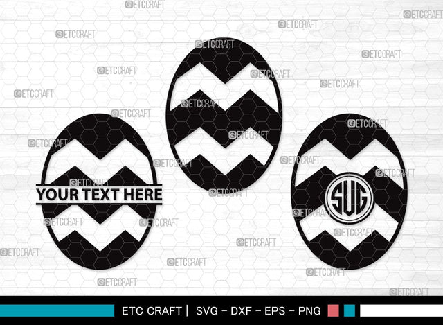 Easter Egg Monogram SVG | Easter Eggs Svg | Easter Svg | Egg Hunt Svg | Easter Egg Clipart SVG ETC Craft 