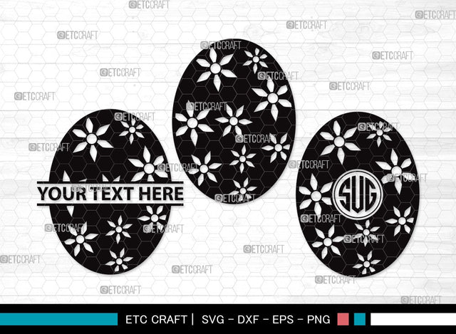 Easter Egg Monogram SVG | Easter Eggs Svg | Easter Svg | Egg Hunt Svg | Easter Egg Clipart SVG ETC Craft 