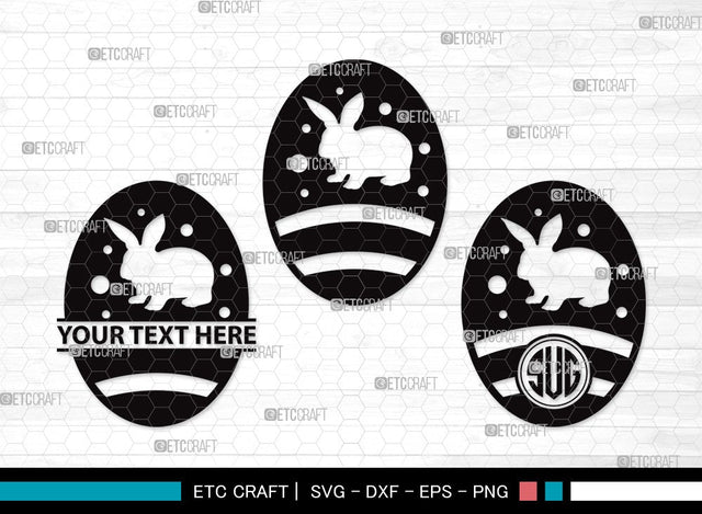 Easter Egg Monogram SVG | Easter Eggs Svg | Easter Svg | Egg Hunt Svg | Easter Egg Clipart SVG ETC Craft 