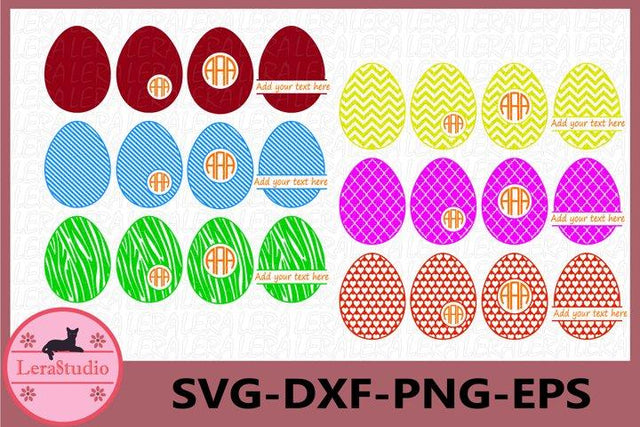 Easter Egg Monogram Svg SVG Lerastudio 