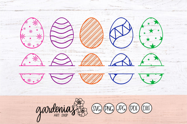 Easter Egg Monograms SVG Gardenias Art Shop 
