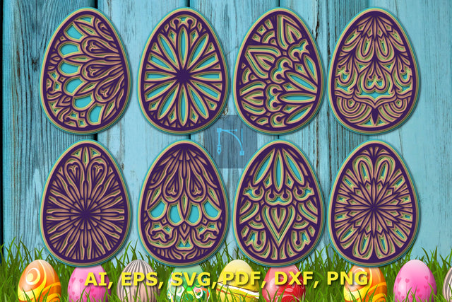 Easter egg multi-layer SVG cut bundle file for decor SVG MD JOYNAL ABDIN 