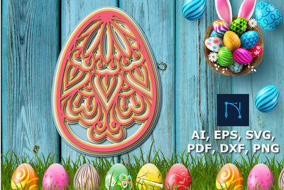 Easter egg multi-layer SVG cut file for decor SVG MD JOYNAL ABDIN 