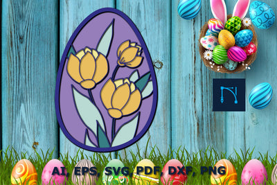 Easter egg multi-layer SVG cut file for decor SVG MD JOYNAL ABDIN 
