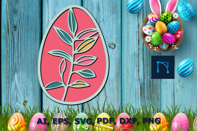 Easter egg multi-layer SVG cut file for decor SVG MD JOYNAL ABDIN 