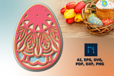 Easter egg multi-layer SVG cut file for decor SVG MD JOYNAL ABDIN 