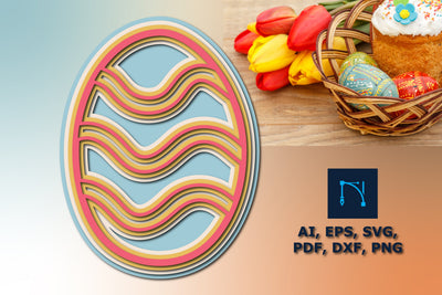 Easter egg multi-layer SVG cut file for decor SVG MD JOYNAL ABDIN 
