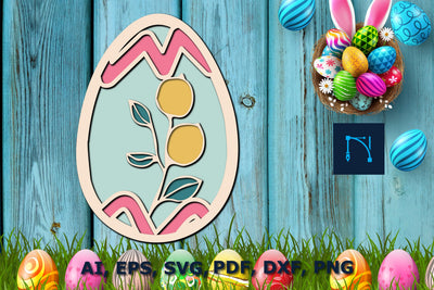 Easter egg multi-layer SVG cut file for decor SVG MD JOYNAL ABDIN 