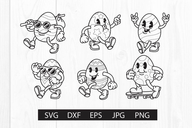 Easter egg retro svg clipart SVG dadan_pm 
