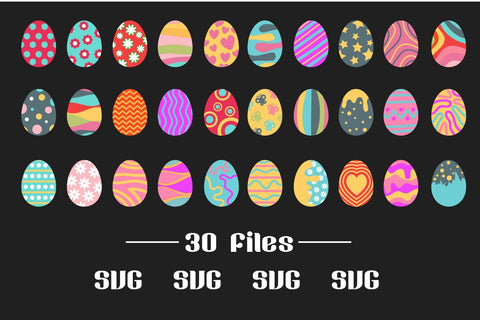 Easter egg set svg sublimation clip art SVG dadan_pm 