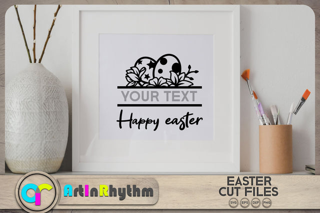 Easter egg split monogram svg SVG Artinrhythm shop 