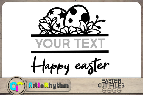 Easter egg split monogram svg SVG Artinrhythm shop 