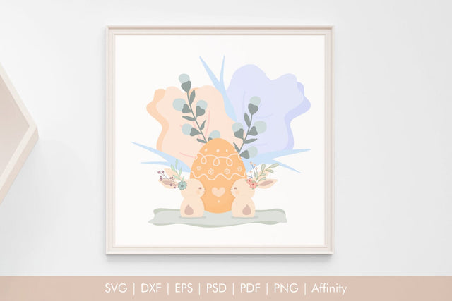 Easter Egg Spring Bunny SVG Rabbit Illustration SVG Arts By Naty 