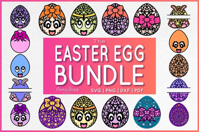 Easter Egg SVG Bundle | Mandala Easter Egg SVG Cut File SVG Emma Dawn Designs 