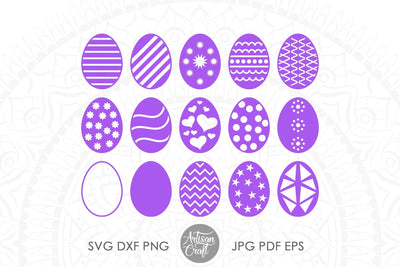 Easter egg SVG cut file bundle SVG Artisan Craft SVG 