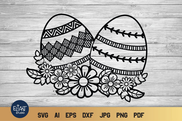 Easter Egg SVG, Easter SVG, Floral Design. SVG Elinorka 