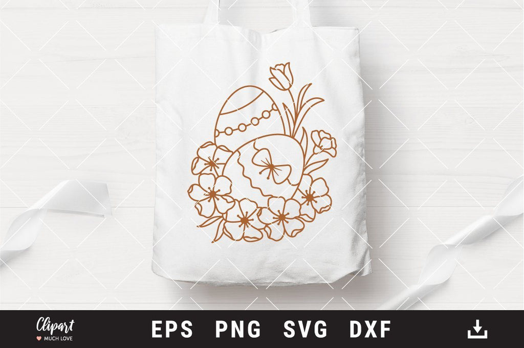 Easter egg SVG, Happy Easter SVG, DXF, Cricut, Silhouette - So Fontsy