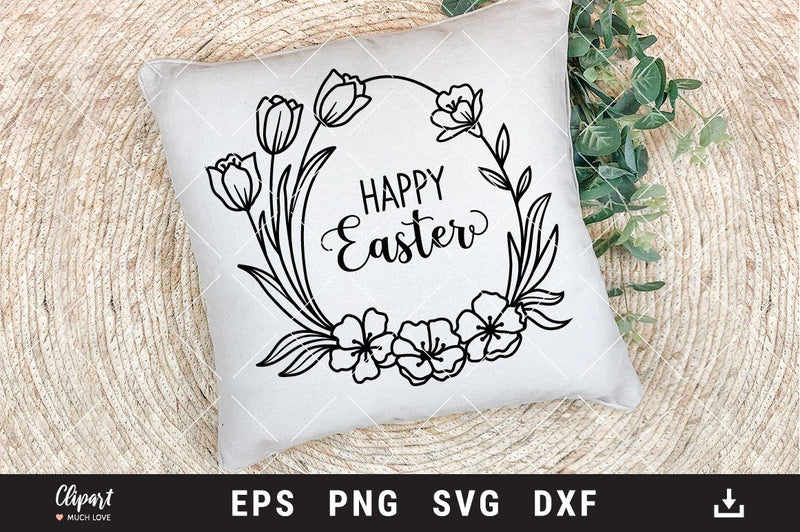 Easter egg SVG, Happy Easter SVG, DXF, Cricut, Silhouette - So Fontsy
