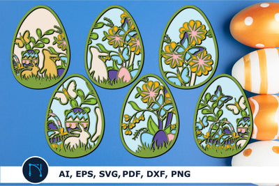 Easter egg SVG,3D layer egg bundle svg SVG MD JOYNAL ABDIN 