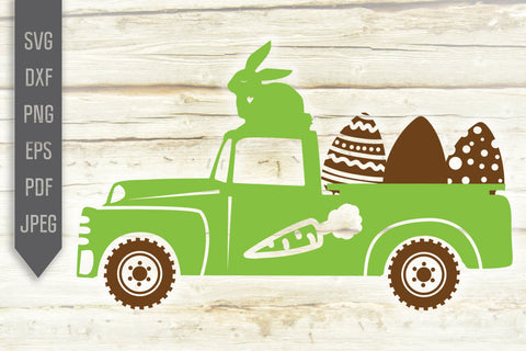 Easter Egg Truck Svg. Easter Green Old Truck Svg. Easter Vintage Truck Svg. Happy Easter Svg. Kids Easter Shirt. Cricut, Silhouette, dxf SVG Mint And Beer Creations 