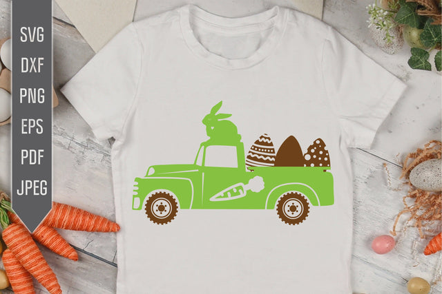 Easter Egg Truck Svg. Easter Green Old Truck Svg. Easter Vintage Truck Svg. Happy Easter Svg. Kids Easter Shirt. Cricut, Silhouette, dxf SVG Mint And Beer Creations 