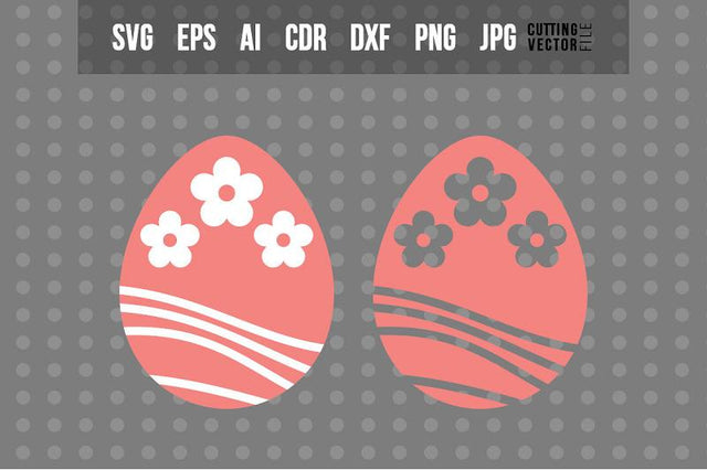 Easter Egg with Flowers - SVG SVG VectorSVGdesign 