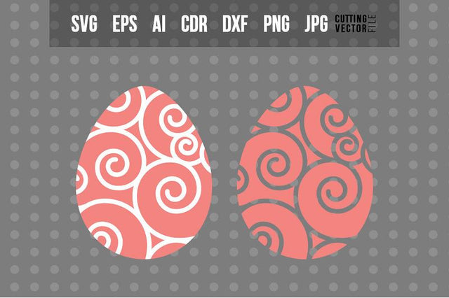 Easter Egg with Ornamental Decoration SVG VectorSVGdesign 