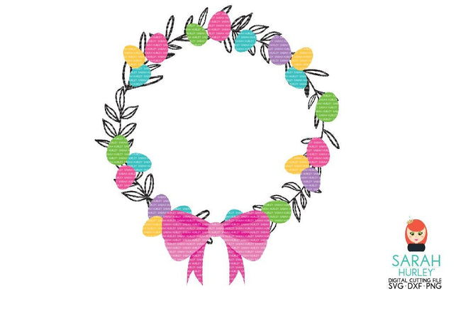 Easter Egg Wreath SVG Sarah Hurley 