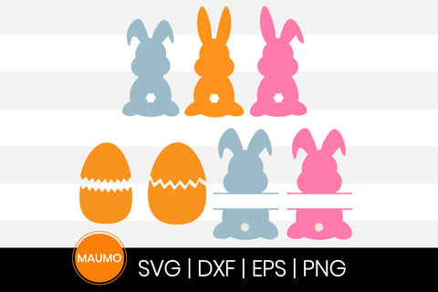 Easter Eggs and Bunnies Family Set SVG Maumo Designs 