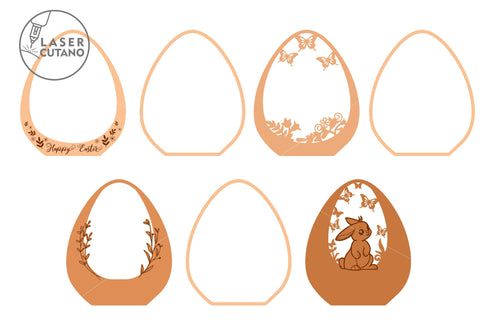 EASTER Eggs Bundle, Easter Rabbits for Holiday, Multilayer Laser Cut Files, Mandala, Round Sign SVG, 3D Designs, Mini Design Bundles SVG LaserCutano 