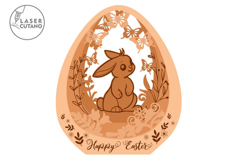 EASTER Eggs Bundle, Easter Rabbits for Holiday, Multilayer Laser Cut Files, Mandala, Round Sign SVG, 3D Designs, Mini Design Bundles SVG LaserCutano 