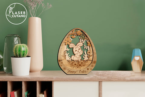 EASTER Eggs Bundle, Easter Rabbits for Holiday, Multilayer Laser Cut Files, Mandala, Round Sign SVG, 3D Designs, Mini Design Bundles SVG LaserCutano 