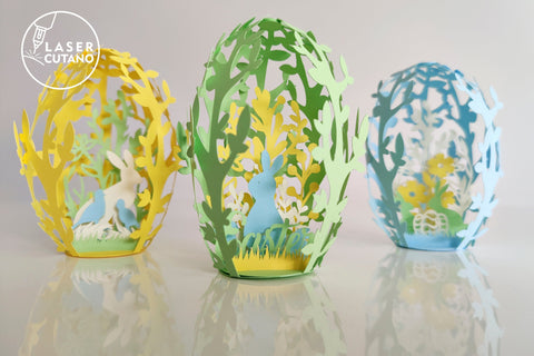 Easter Eggs Bundle File for Paper Cut, Cricut, Silhouette SVG LaserCutano 