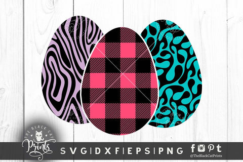 Easter Eggs clipart cut files SVG TheBlackCatPrints 