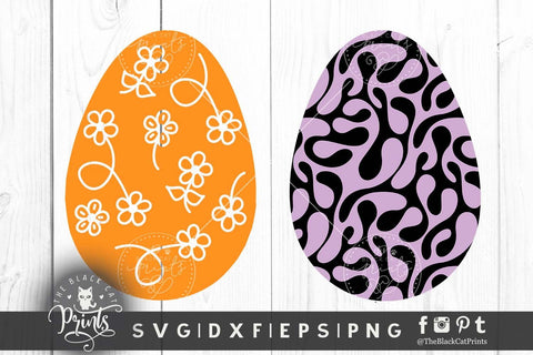 Easter Eggs clipart cut files SVG TheBlackCatPrints 