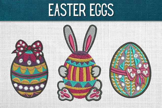 Easter Eggs Embroidery Designs Embroidery/Applique DESIGNS SvgOcean 
