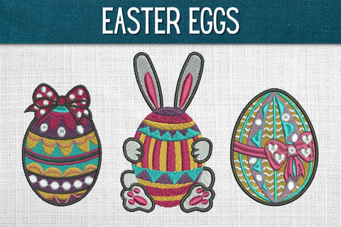 Easter Eggs Embroidery Designs Embroidery/Applique DESIGNS SvgOcean 