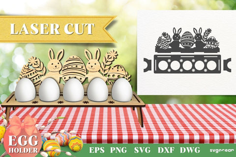 Easter Eggs Holder Laser Cut | SVG | Glowforge SVG SvgOcean 