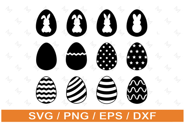 Easter Eggs Silhouette, Easter Eggs Svg, Eggs Svg, Chick Svg, Png, Eps, Dxf. SVG SailorMoonDigitals 