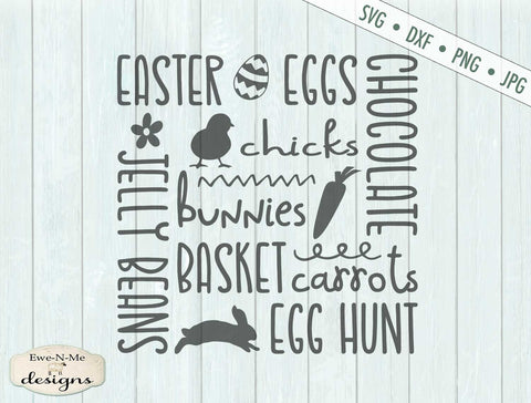 Easter Eggs - Subway Art - Bunnies - Chicks - SVG SVG Ewe-N-Me Designs 