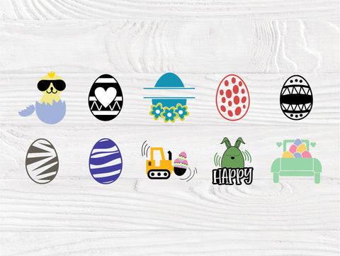Easter Eggs SVG Cut File | 50 Egg Clipart | Svg Bundle | Egg Svg | Easter Egg Svg | Egg Silhouette | Easter Svg | Svg Files for Cricut SVG TonisArtStudio 