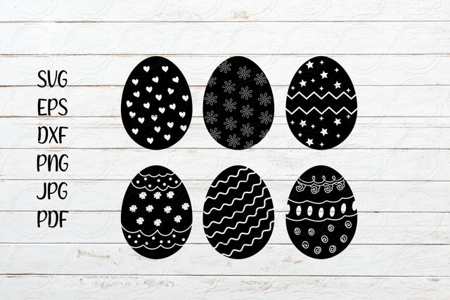 Easter Eggs SVG, dxf, eps, png, jpg, pdf, Easter Egg clipart SVG SmmrDesign 