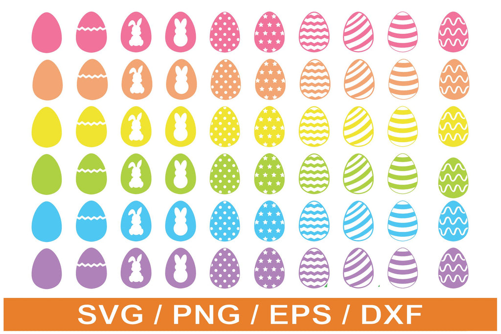 Easter Eggs Svg, Eggs Svg, Chick Svg, Png, Eps, Dxf. - So Fontsy